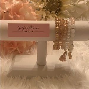 2/$20 Gold Tone Stackable Bead Bracelets